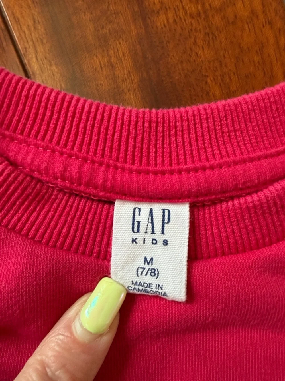 GAP Hot Pink Logo Crewneck Sweatshirt